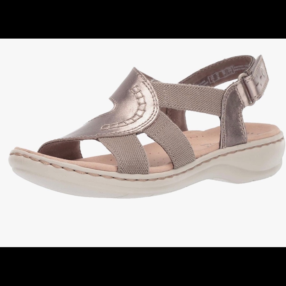 CLARK’S Leisa Joy Pewter Metallic Sandal size 7.5